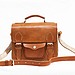 Hand-Stitched Brown Camera Bag