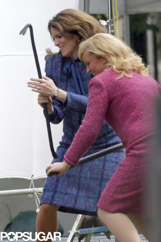 Tina Fey and Amy Poehler took part in an epic battle sequence.
Tina Fey and Amy Poehler took part in an epic battle sequence.