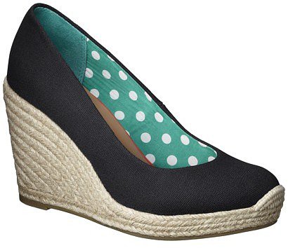 Women's Merona® Marguerite Closed Wedge Canvas Espadrille -Black