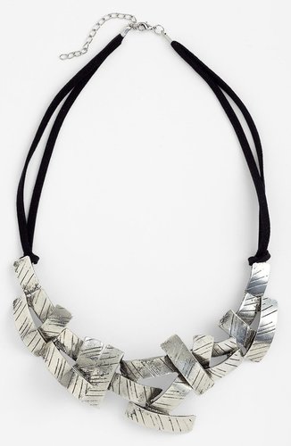 Natasha Couture Crosshatch Statement Necklace