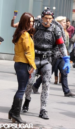 Cowabunga! Megan Fox Films With Her Shell-Less Ninja Turtle Cowabunga! Megan Fox Films With Her Shell-Less Ninja Turtle