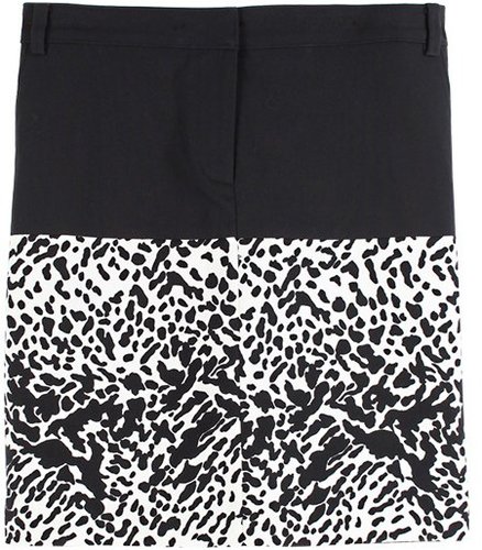 Animal Color Block Skirt
