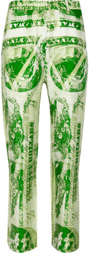 Acne Karma Currency dollar-print woven pants
