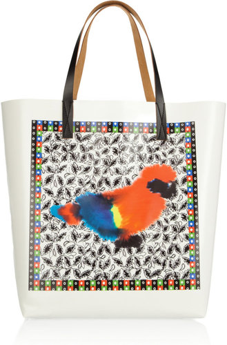 Marni Printed vinyl and leather tote