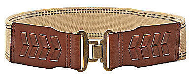 Fossil Leather-Front Stretch Belt