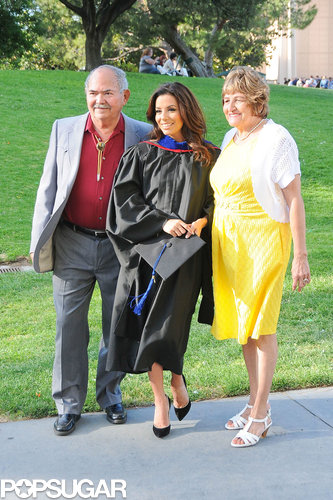Eva Longoria had the support of her parents at her graduation.
Eva Longoria had the support of her parents at her graduation.