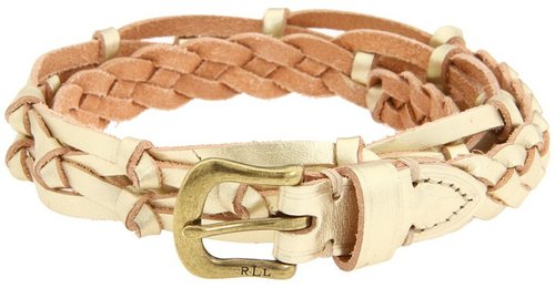 LAUREN Ralph Lauren - 3/4 inch Braided Belt (Gold) - Apparel