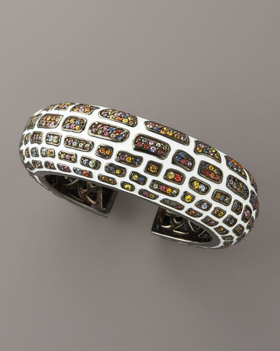MCL by Matthew Campbell Laurenza Large Pave Crocodile Bangle