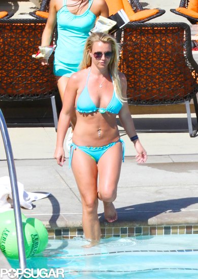 Britney Spears donned a bright bikini to hit the pool at a resort in Rancho Palos Verdes, CA, with her boyfriend, David Lucado.
Britney Spears donned a bright bikini to hit the pool at a resort in Rancho Palos Verdes, CA, with her boyfriend, David Lucado.