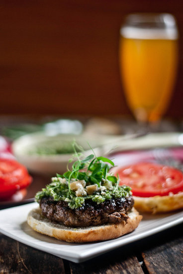 Bison-Apple Burgers with Smoked Blue Cheese Bison-Apple Burgers with Smoked Blue Cheese
