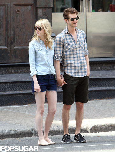 Emma Stone and Andrew Garfield engaged in some sweet PDA in New York.
Emma Stone and Andrew Garfield engaged in some sweet PDA in New York.