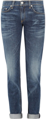 Rag & bone JEAN The Dre cropped mid-rise slim-fit boyfriend jeans