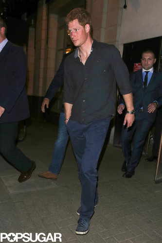 Prince Harry left a club after attending a friend's bachelor party.
Prince Harry left a club after attending a friend's bachelor party.