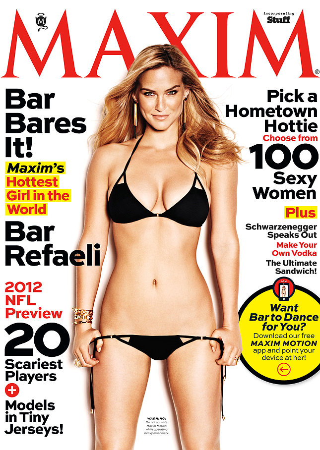 She bared all in a tiny black bikini for the September 2012 cover of Maxim magazine.
Source: Maxim
She bared all in a tiny black bikini for the September 2012 cover of Maxim magazine.
Source: Maxim