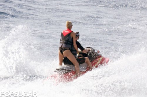Anna Kournikova showed off her toned behind on a jet ski ride in St. Barts with Enrique Iglesias in January 2006.
Anna Kournikova showed off her toned behind on a jet ski ride in St. Barts with Enrique Iglesias in January 2006.