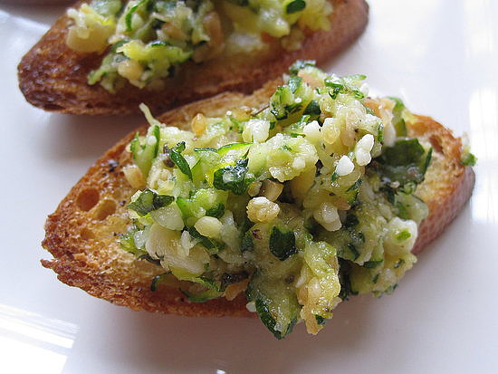 Zucchini Pesto Crostini Zucchini Pesto Crostini