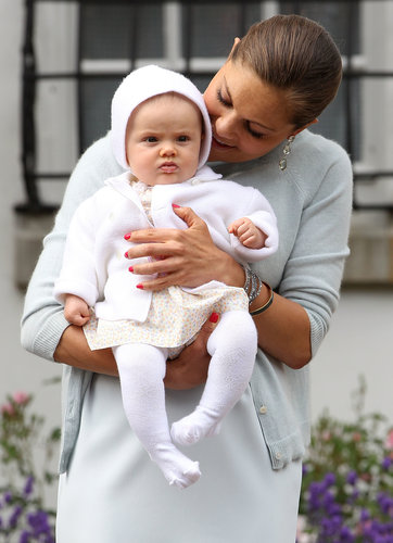 On her 35th birthday in 2012, Swedish Crown Princess Victoria held her little baby Princess Estelle.
On her 35th birthday in 2012, Swedish Crown Princess Victoria held her little baby Princess Estelle.