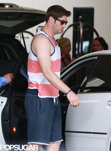 Jay opted for some more casual clothing outside of the event.
Jay opted for some more casual clothing outside of the event.