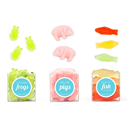 When it comes to candy and breakups, nothing beats this fun Love Bites gift set ($16) full of gummies like "Plenty of Fish in the Sea" and "Men Are Pigs."
When it comes to candy and breakups, nothing beats this fun Love Bites gift set ($16) full of gummies like "Plenty of Fish in the Sea" and "Men Are Pigs."