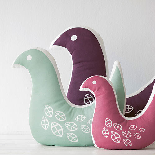 Birdie Organic Cotton Pillow in Choice of Size