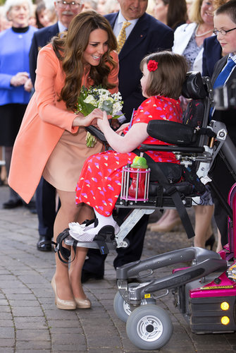 Kate Middleton celebrated her wedding anniversary in April 2013 by visiting the Naomi House Children's Hospice in Hampshire, England.
Kate Middleton celebrated her wedding anniversary in April 2013 by visiting the Naomi House Children's Hospice in Hampshire, England.