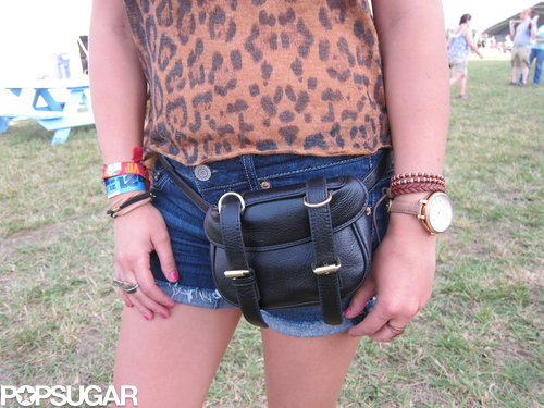 Her sleek, black belt bag, mix of bracelets, and oversize-face watch supplied the leopard print with sleek undertones.
Her sleek, black belt bag, mix of bracelets, and oversize-face watch supplied the leopard print with sleek undertones.