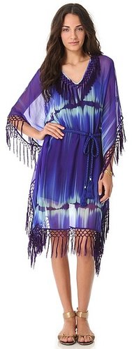 Matthew williamson escape Fringed Square Cover Up Dress