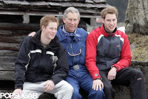 Prince Harry and Prince William sat with Prince Charles during a family ski trip to Klosters in Switzerland back in April 2005.
Prince Harry and Prince William sat with Prince Charles during a family ski trip to Klosters in Switzerland back in April 2005.