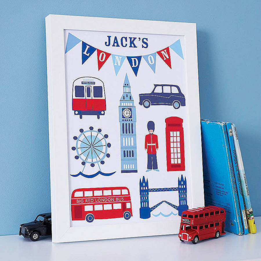 Sweet Home London's personalized London prints ($58) make a fun and modern addition to a little one's nursery.
Sweet Home London's personalized London prints ($58) make a fun and modern addition to a little one's nursery.