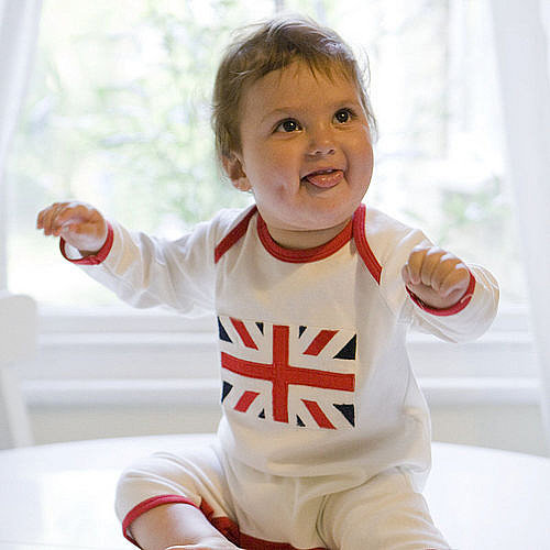 This Union Jack Baby Jumpsuit ($13) is a sweet way to bring a little British heritage to an infant's wardrobe.
This Union Jack Baby Jumpsuit ($13) is a sweet way to bring a little British heritage to an infant's wardrobe.