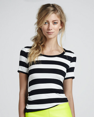 Thick stripes ensure this Bailey 44 tee ($58) won't be mistaken for gym clothes.
Thick stripes ensure this Bailey 44 tee ($58) won't be mistaken for gym clothes.