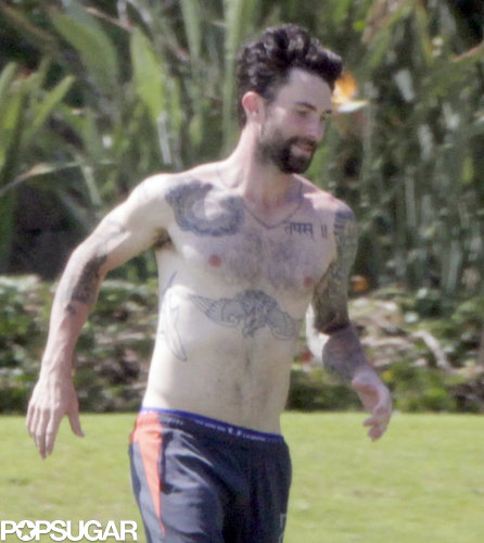 Adam Levine and His New Girlfriend Strip Down For a Day of Play Adam Levine and His New Girlfriend Strip Down For a Day of Play