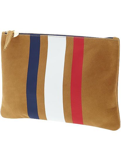Whether you use it as a clutch or simply to stash toiletries for your next weekend trip, Clare Vivier's leather zip-up ($184) is a multitasking style (and how American is that?).
Whether you use it as a clutch or simply to stash toiletries for your next weekend trip, Clare Vivier's leather zip-up ($184) is a multitasking style (and how American is that?).