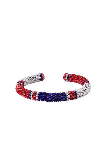 Unsure about what constitutes too much red, white, and blue? Get the tiniest dose possible with Isabel Marant's beaded bangle ($190).
Unsure about what constitutes too much red, white, and blue? Get the tiniest dose possible with Isabel Marant's beaded bangle ($190).