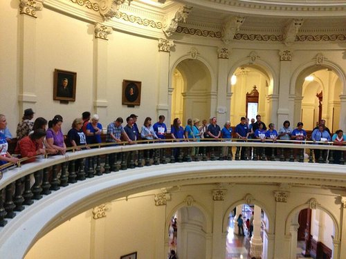 Pro-life activists gathered at the Texas Capitol to voice their support of the bill.
Source: Twitter user HaysGOP225
Pro-life activists gathered at the Texas Capitol to voice their support of the bill.
Source: Twitter user HaysGOP225