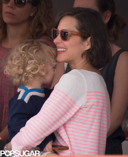 Marion Cotillard cuddled her son, Marcel, at the Monaco Jumping Show.
Marion Cotillard cuddled her son, Marcel, at the Monaco Jumping Show.