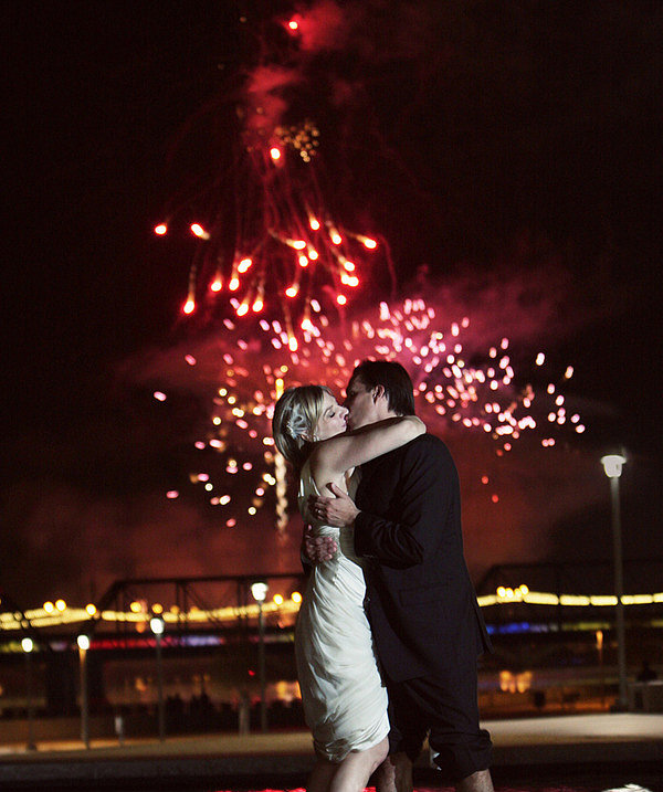 Fireworks were reflected in the water at this romantic wedding.
Photo by Sedona Bride Photographers via Style Me Pretty
Fireworks were reflected in the water at this romantic wedding.
Photo by Sedona Bride Photographers via Style Me Pretty