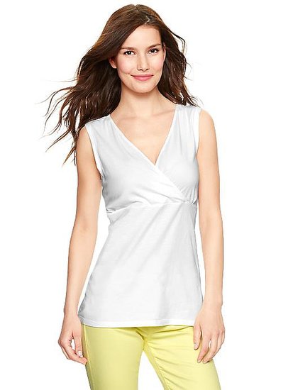 We love the basic look of this Gap crossover nursing tank ($23) — the v-neck is great for high temps and versatile enough to pair with either skirts or shorts.
We love the basic look of this Gap crossover nursing tank ($23) — the v-neck is great for high temps and versatile enough to pair with either skirts or shorts.