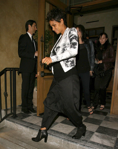 On a night out in West Hollywood, Halle Berry stuck to all black, but then punched things up with a black-and-white printed jacket. Do the same with your statement pieces.
On a night out in West Hollywood, Halle Berry stuck to all black, but then punched things up with a black-and-white printed jacket. Do the same with your statement pieces.