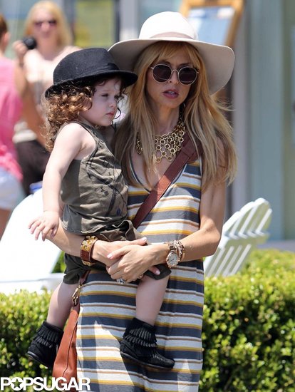 Rachel Zoe carried her son, Skyler, in Malibu on Friday.
Rachel Zoe carried her son, Skyler, in Malibu on Friday.