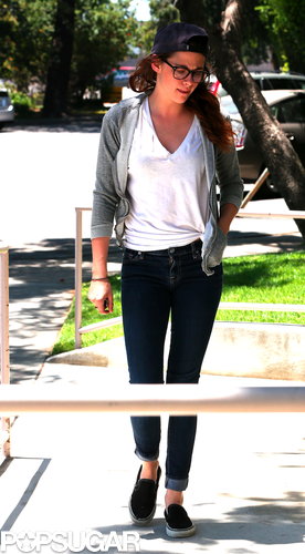 Kristen Stewart Gets Back to Work in Her Signature Style Kristen Stewart Gets Back to Work in Her Signature Style