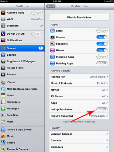 Turn Off In-App Purchases Turn Off In-App Purchases