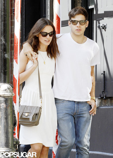 Keira Knightley held onto her husband, James Righton.
Keira Knightley held onto her husband, James Righton.