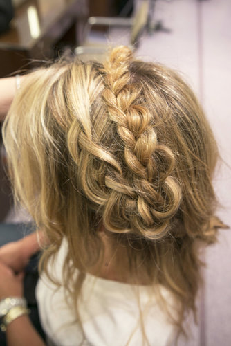 Once you have it in place, secure with bobby pins.
Once you have it in place, secure with bobby pins.