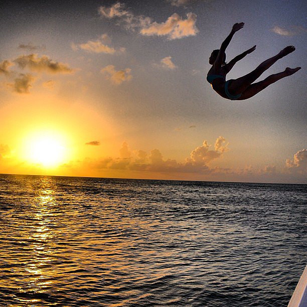 Julianne Hough got some serious air while jumping off a boat.
Source: Instagram user juleshough
Julianne Hough got some serious air while jumping off a boat.
Source: Instagram user juleshough