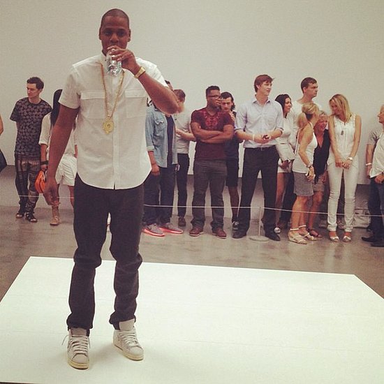 Jay Z took a water break while performing his song "Picasso Baby" at the Pace Gallery in NYC.
Source: Instagram user mtv
Jay Z took a water break while performing his song "Picasso Baby" at the Pace Gallery in NYC.
Source: Instagram user mtv
