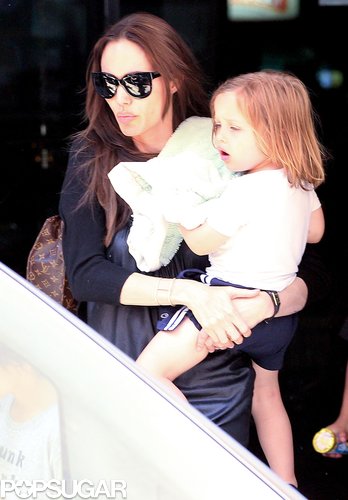 Knox Jolie-Pitt was in Angelina Jolie's arms for a visit to a bowling alley in Malta with big brother Maddox Jolie-Pitt in June 2011.
Knox Jolie-Pitt was in Angelina Jolie's arms for a visit to a bowling alley in Malta with big brother Maddox Jolie-Pitt in June 2011.