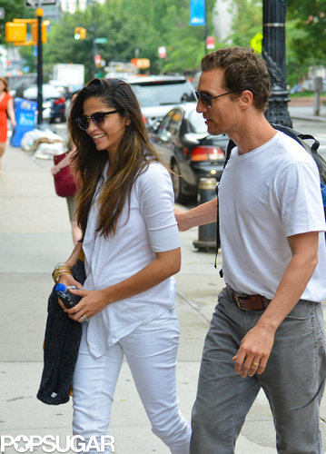 Matthew McConaughey and Camila Alves walked together in NYC.
Matthew McConaughey and Camila Alves walked together in NYC.