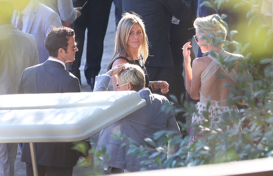 Jennifer Aniston and Justin Theroux dropped by Jimmy Kimmel's wedding in July 2013.
Jennifer Aniston and Justin Theroux dropped by Jimmy Kimmel's wedding in July 2013.