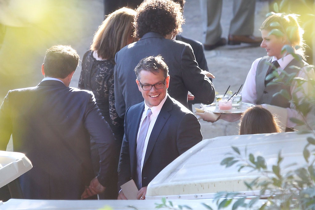 Matt Damon attended Jimmy Kimmel's July 2013 wedding in Ojai, CA.
Matt Damon attended Jimmy Kimmel's July 2013 wedding in Ojai, CA.